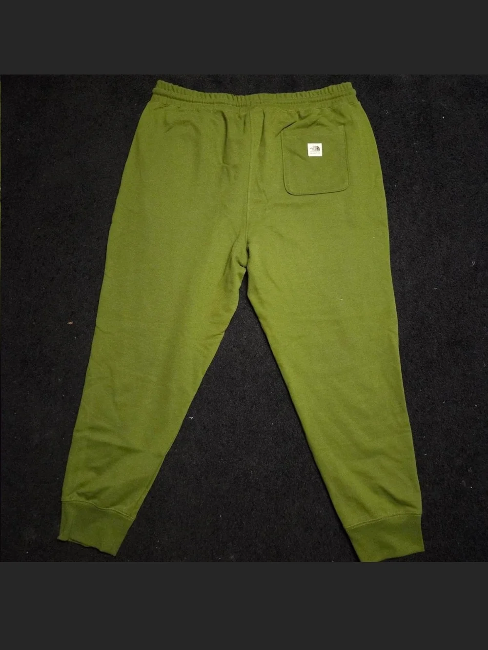 The North Face Olive Green Sweatpants with Logo Tag